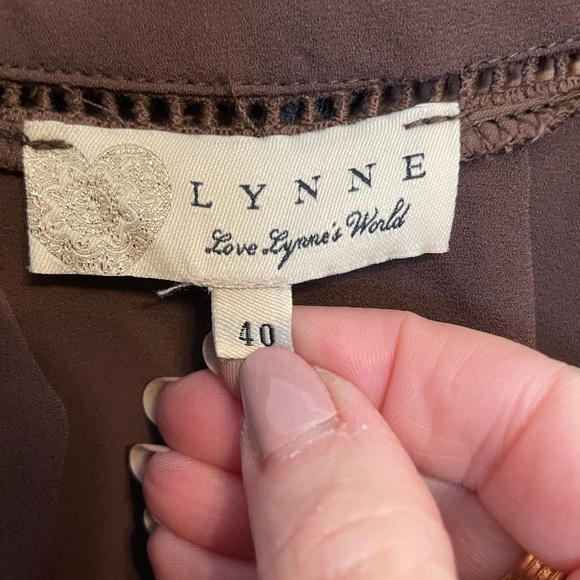 Lynne chocolate brown blouse - Picture 2 of 6